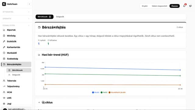 Bérszámfejtés bemutató