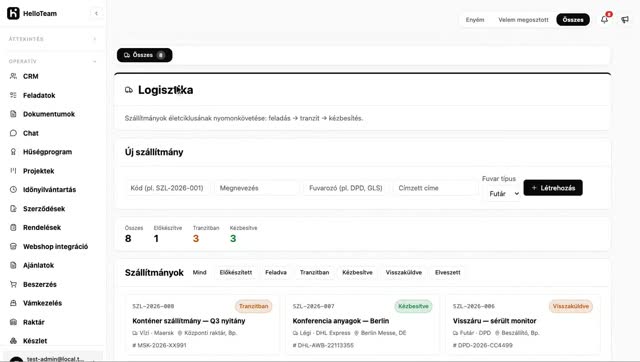 Logisztika bemutató