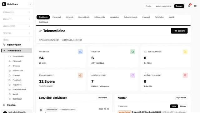 Telemedicina bemutató