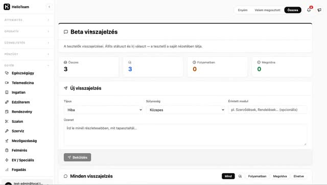 Visszajelzés bemutató